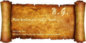 Markstein Gábor névjegykártya